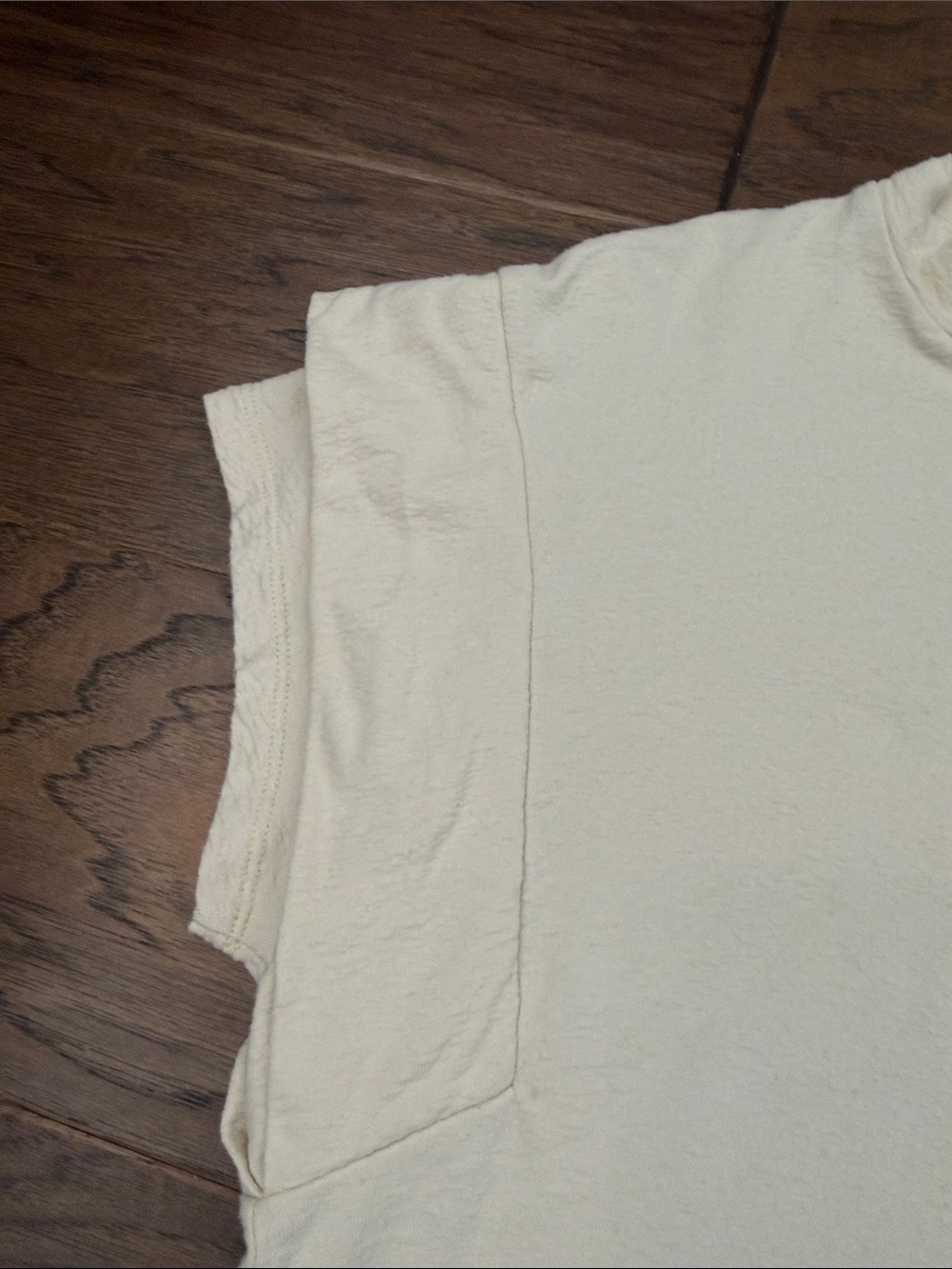 ba&sh Pio Short Sleeve Boxy Tee Knit T-Shirt Ivory Cream Size Medium M - Picture 4 of 9
